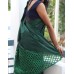 Bottle green geometrical art silk saree